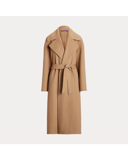 Ralph Lauren Collection Natural Leonarda Wrap Coat