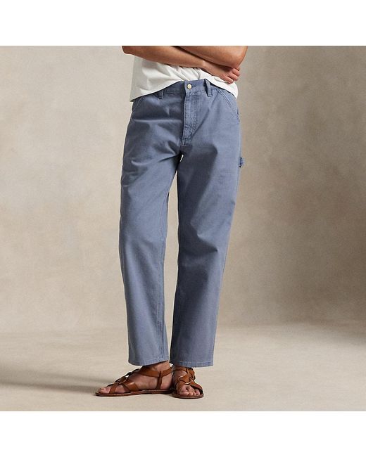 Polo Ralph Lauren Blue Cotton Canvas Utility Trouser