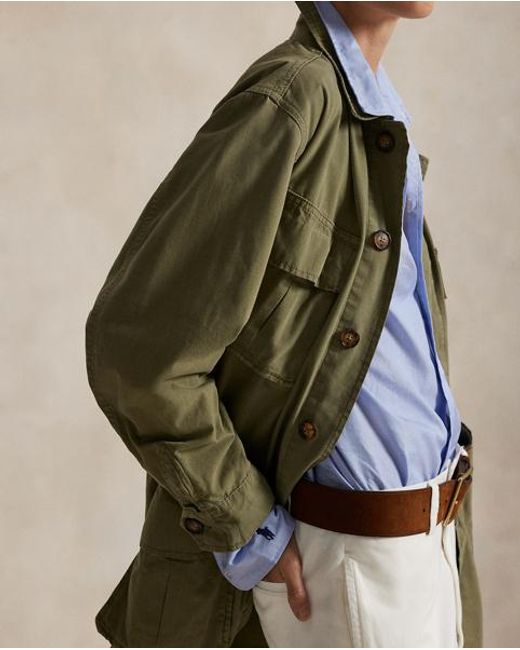 Polo Ralph Lauren Green Cotton Canvas Utility Jacket