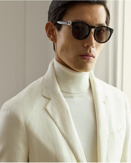 Ralph Lauren Natural Hadley Hand-Tailored Silk-Linen Jacket for men