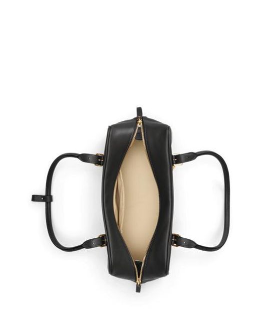 Ralph Lauren Black Large Leather Marcy Zip Satchel