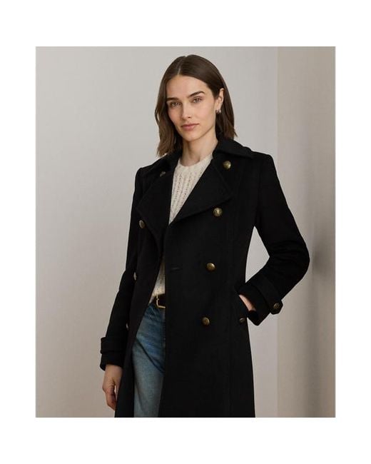 Ralph Lauren Black Ralph Lauren Wool-Blend Double-Breasted Coat