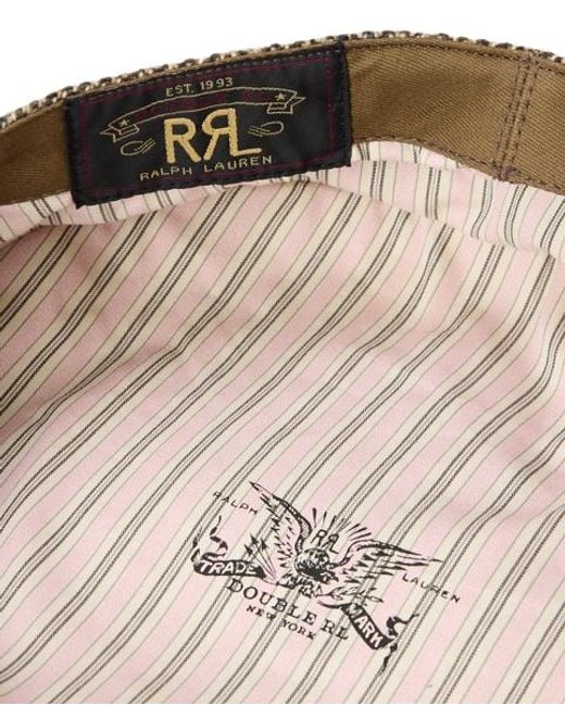 RRL Natural Wool-Blend Herringbone Driver's Cap for men