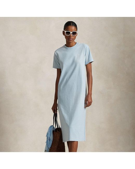 Robe T-Shirt En Jersey De Coton Polo Ralph Lauren en coloris Blue