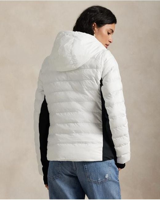 Ralph Lauren Gray Wandelbare Steppjacke