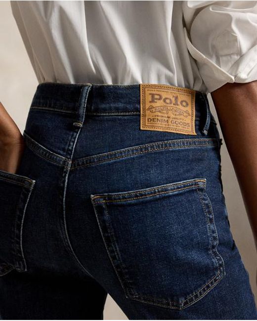 Polo Ralph Lauren Blue High-Rise Straight Jean