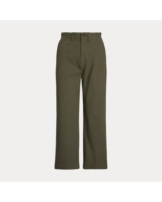 Polo Ralph Lauren Green Chino Wide-Leg Trouser