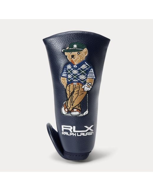 Ralph Lauren Blue Embroidered Logo Golf Putter Headcover for men