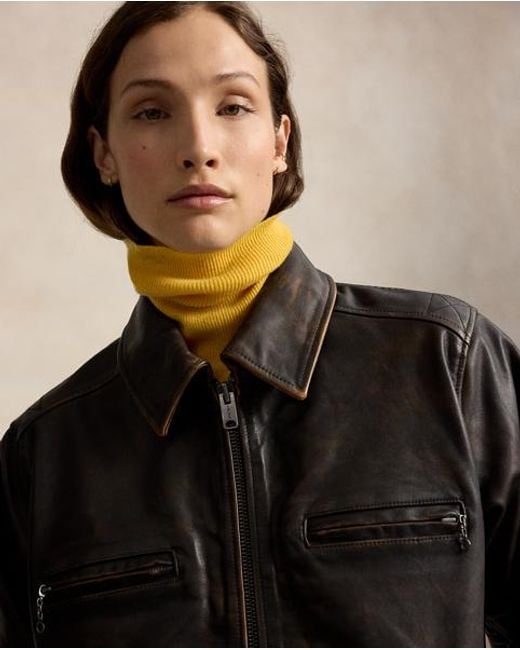 Polo Ralph Lauren Black Leather Moto Jacket