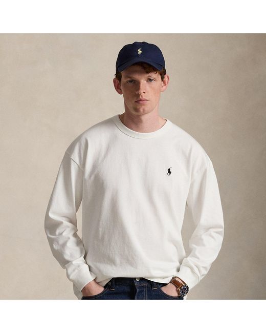 Polo Ralph Lauren White Relaxed Fit Jersey Long-Sleeve T-Shirt for men