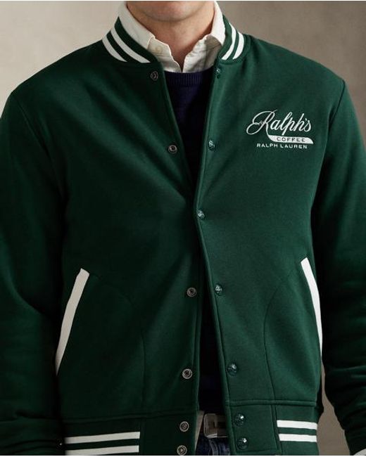 Polo Ralph Lauren Green Ralph Lauren's Coffee Baseball Jacket for men