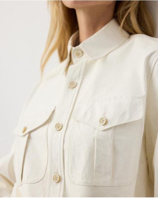 Ralph Lauren Natural Landry Lambskin Shirt