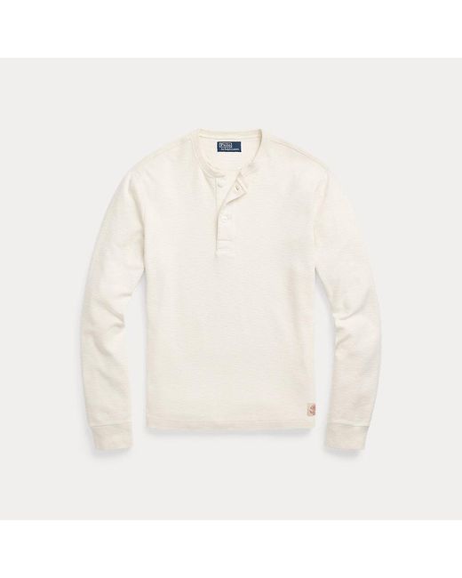 Polo Ralph Lauren Henley-Hemd aus Moleskin in White für Herren