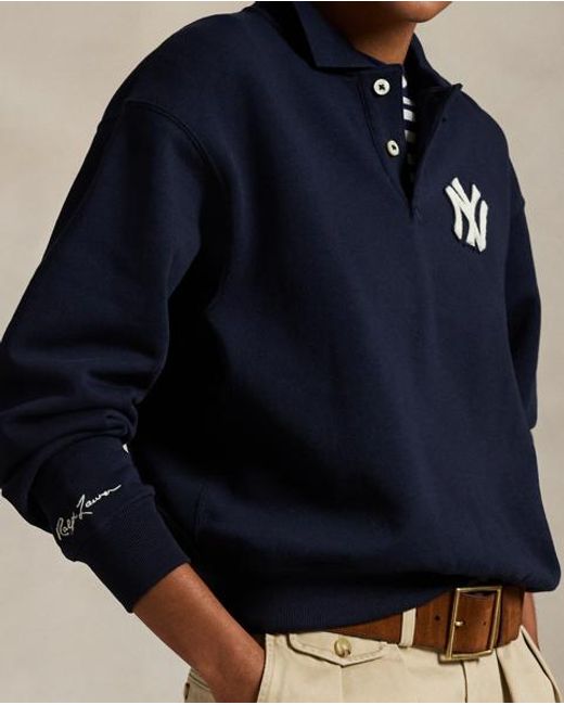 Polo Ralph Lauren Blue Polo Ralph Lauren Lauren Yankees Fleece Polo