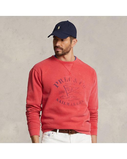 Polo Ralph Lauren Ralph Lauren Fleece Graphic Sweatshirt in Red for Men |  Lyst