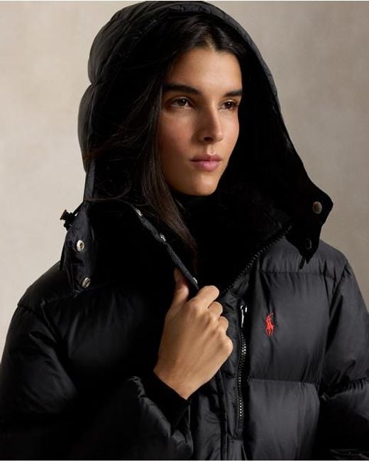 Polo Ralph Lauren Black Mid-Weight Down Puffer Jacket