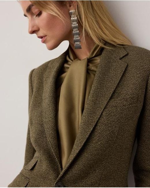 Ralph Lauren Green Parker Broken-Twill Jacket