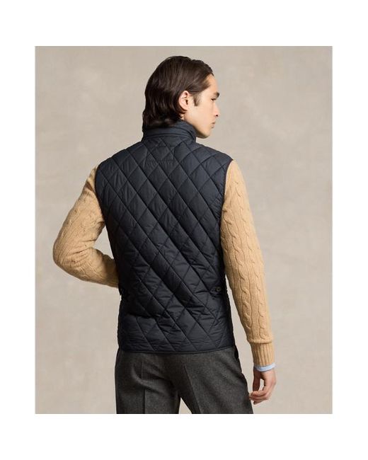 Polo Ralph Lauren Blue The Beaton Quilted Utility Gilet for men