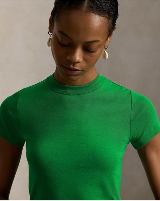 Polo Ralph Lauren Green Slim-Fit Baumwoll-T-Shirt