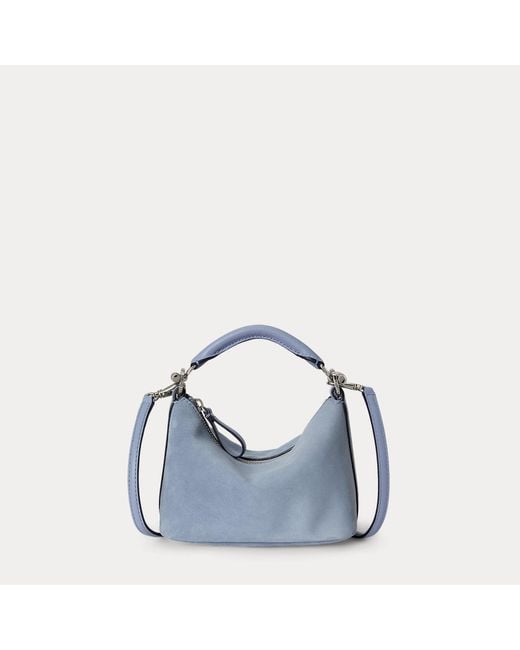 Ralph Lauren Natural Suede Mini Blaike Shoulder Bag