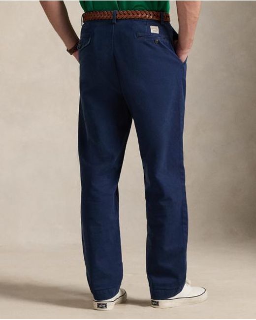 Polo Ralph Lauren Blue Whitman Relaxed Fit Pleated Trouser for men