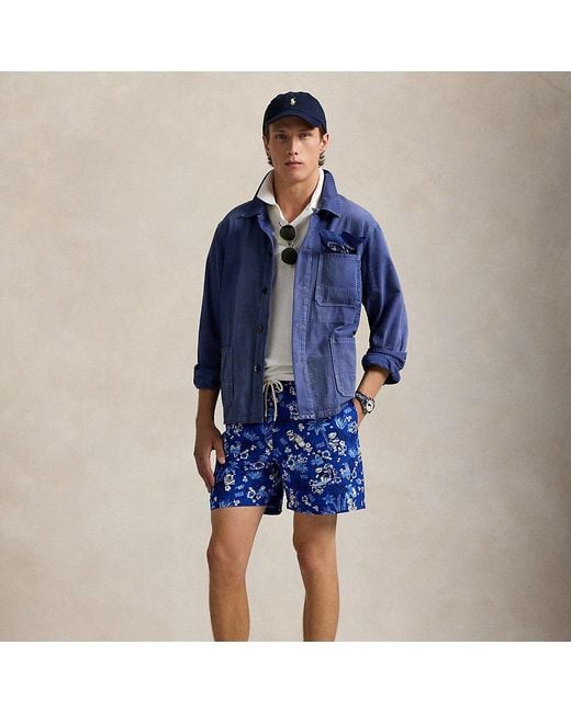 Polo Ralph Lauren Blue 14.5 Cm Traveller Polo Swimming Trunk for men