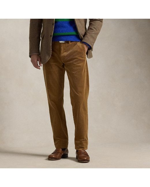 Polo Ralph Lauren Brown Straight Fit Stretch Corduroy Trousers for men