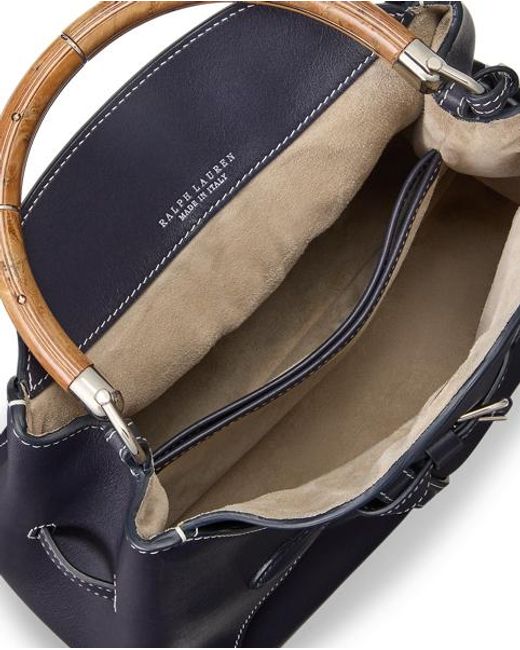 Ralph Lauren Black The Ralph Lauren Calfskin Top Handle