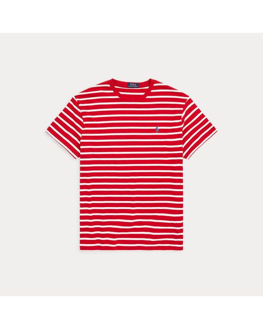 Polo Ralph Lauren Classic Fit Gestreept Jersey T-shirt in het Red voor heren