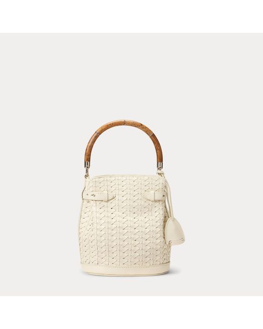 Ralph Lauren Natural Ralph Lauren The Ralph Braided Small Bucket Bag