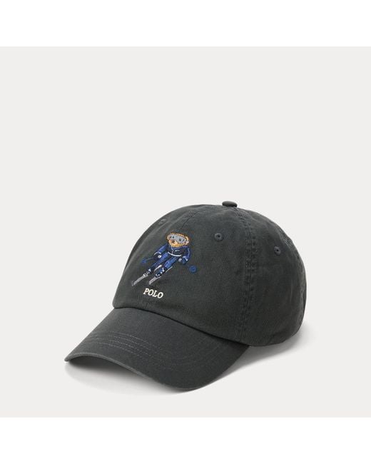 Polo Ralph Lauren Black Polo Bear Twill Ball Cap for men