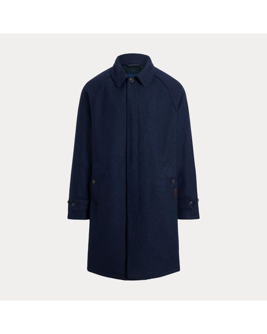 Polo Ralph Lauren Blue The Langdon Tweed Walking Coat for men