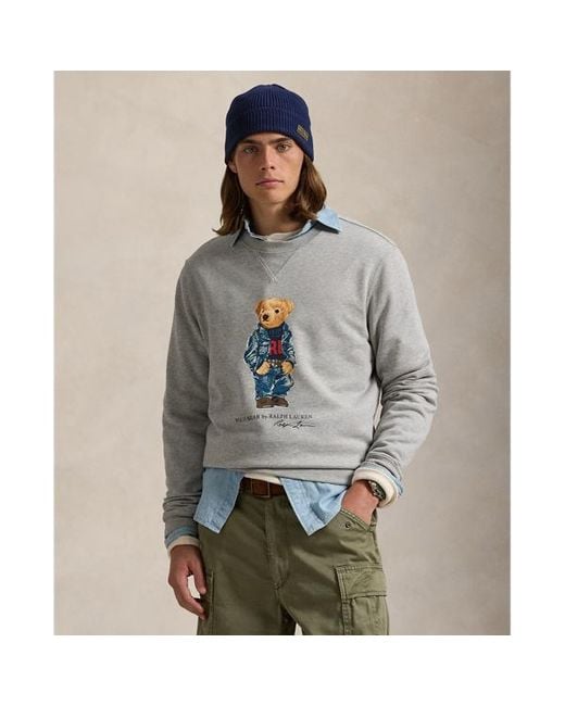 Polo Ralph Lauren White Polo Bear Fleece Sweatshirt for men