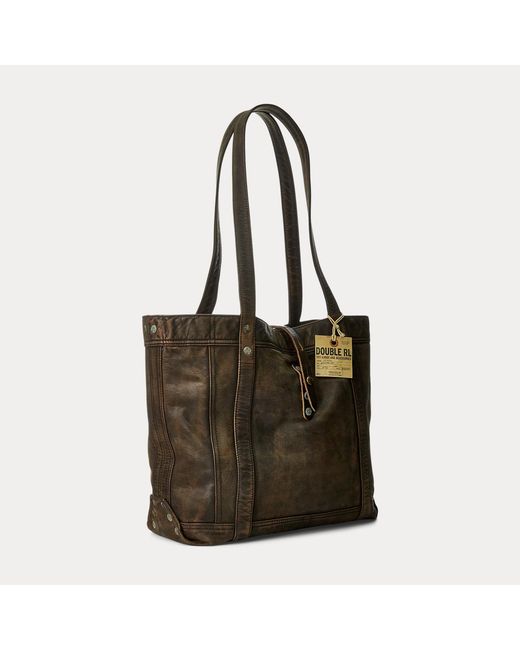 RRL Brown Leather Tote for men