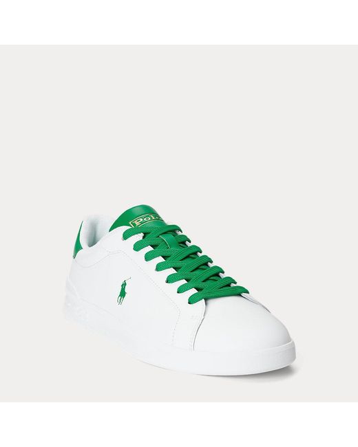 Sneaker Heritage Court II in pelle di Ralph Lauren in Green da Uomo