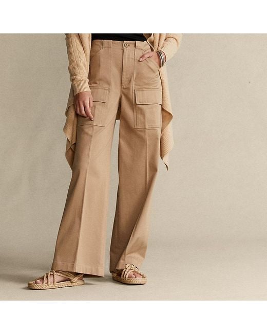 Polo Ralph Lauren Natural Wide-leg Cargo Pant