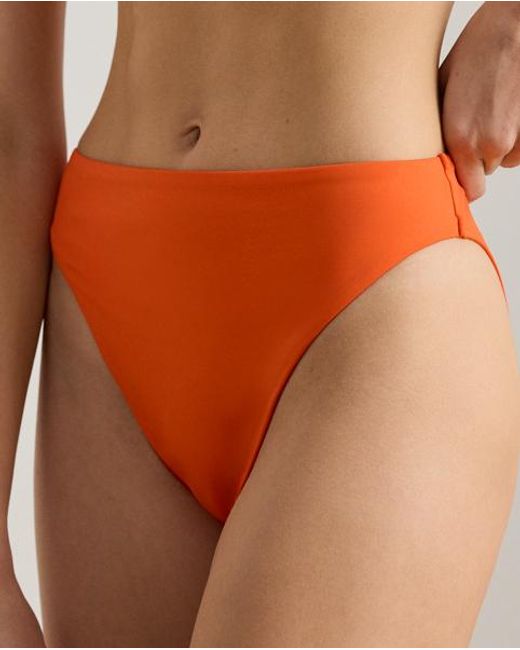 Ralph Lauren Orange High-Leg Bikini Bottom