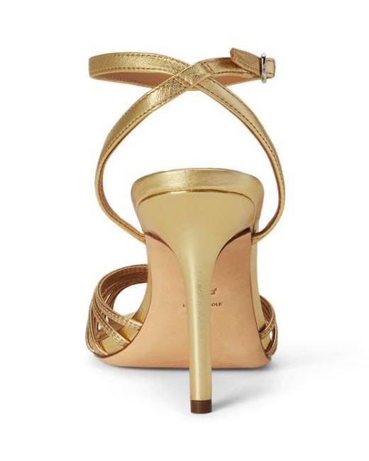 Ralph Lauren Mckayla Metallic Nappa Leather Sandal