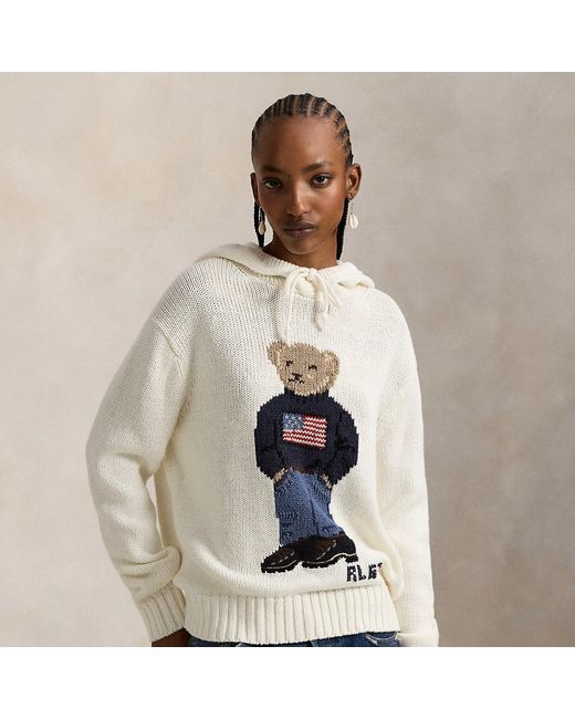 Polo Ralph Lauren Natural Polo Bear Hooded Jumper