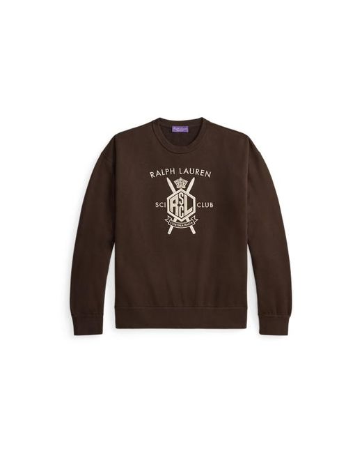 Ralph Lauren Brown Crest Cotton-Cashmere Sweatshirt for men
