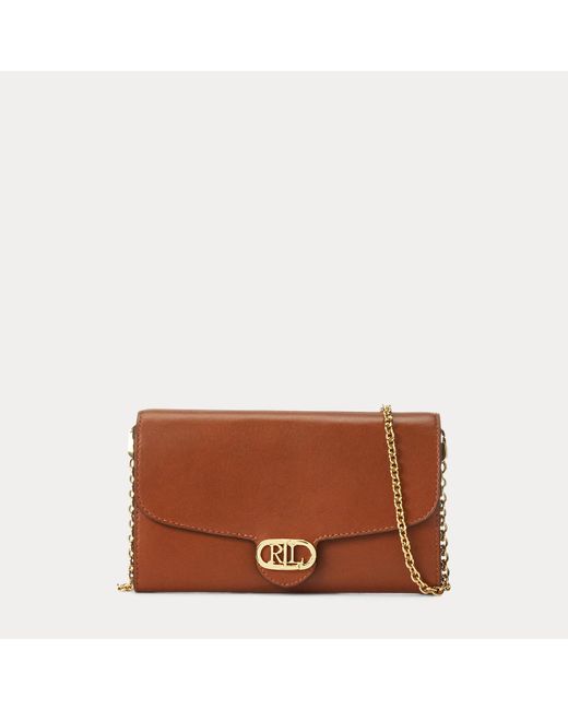 Ralph Lauren Brown Leather Medium Adair Crossbody