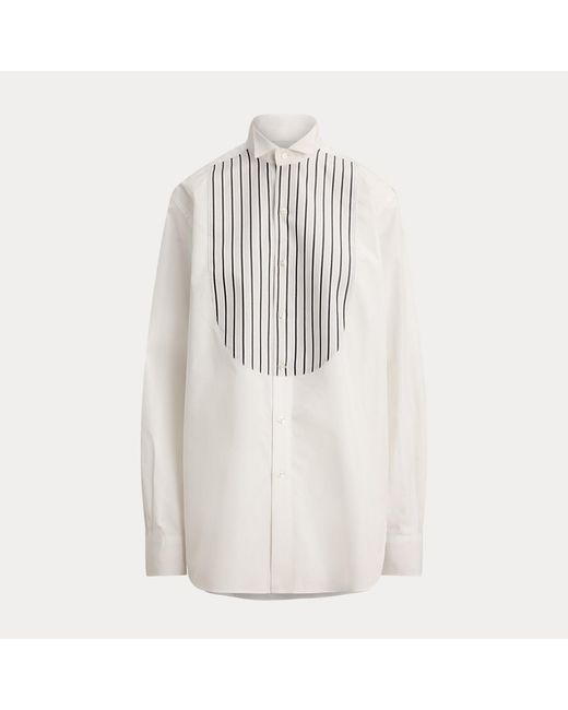 Ralph Lauren Gray Courtney Cotton Broadcloth Shirt
