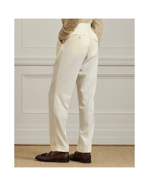 Ralph Lauren Natural Ralph Lauren Hand-Tailored Wool Gabardine Trouser for men