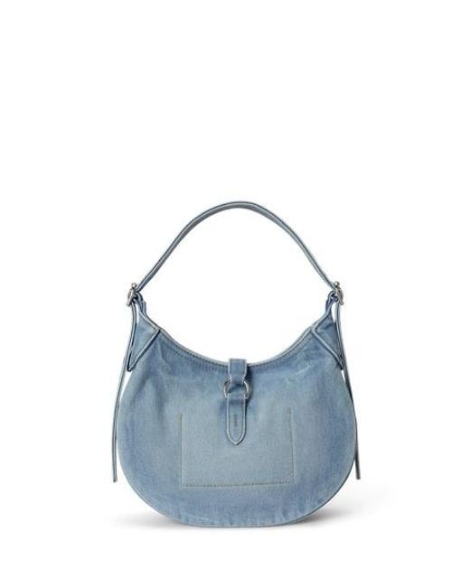 Polo Ralph Lauren Blue Polo Id Denim Small Shoulder Bag
