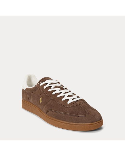 Ralph Lauren Brown Bedford Suede Trainer for men
