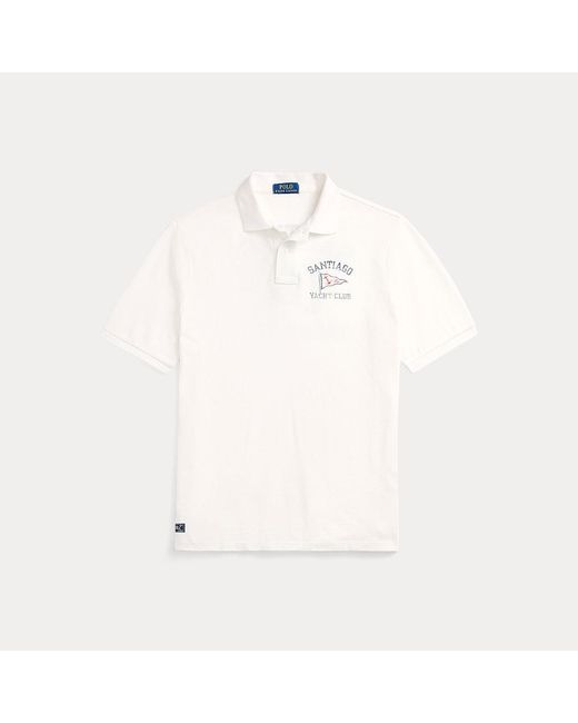 Ralph Lauren Maritimes Classic-Fit Piqué-Poloshirt in White für Herren