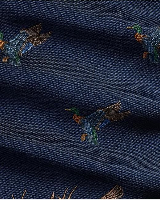 Polo Ralph Lauren Blue Graduate Mallard-Patterned Silk Tie for men