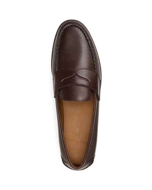 Polo Ralph Lauren Brown Alston Burnished Leather Penny Loafer for men