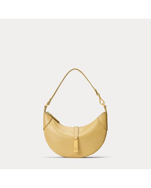 Polo Ralph Lauren Brown Mini Polo Id Calfskin Shoulder Bag