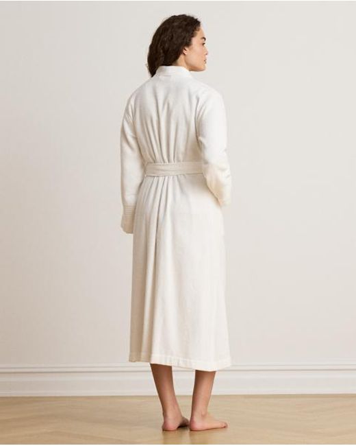 Ralph Lauren White Custom Cotton Terry Cloth Robe